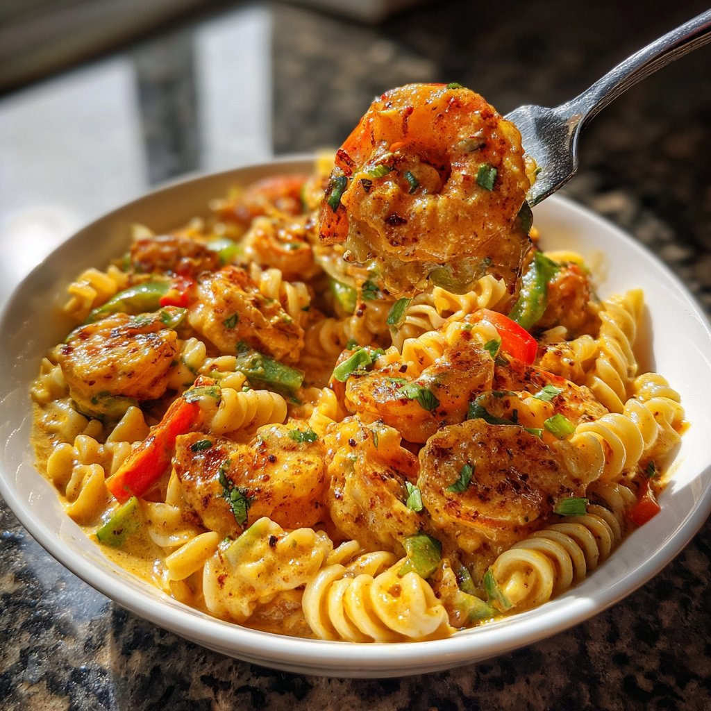 Curry Shrimp and Vegetable Pasta