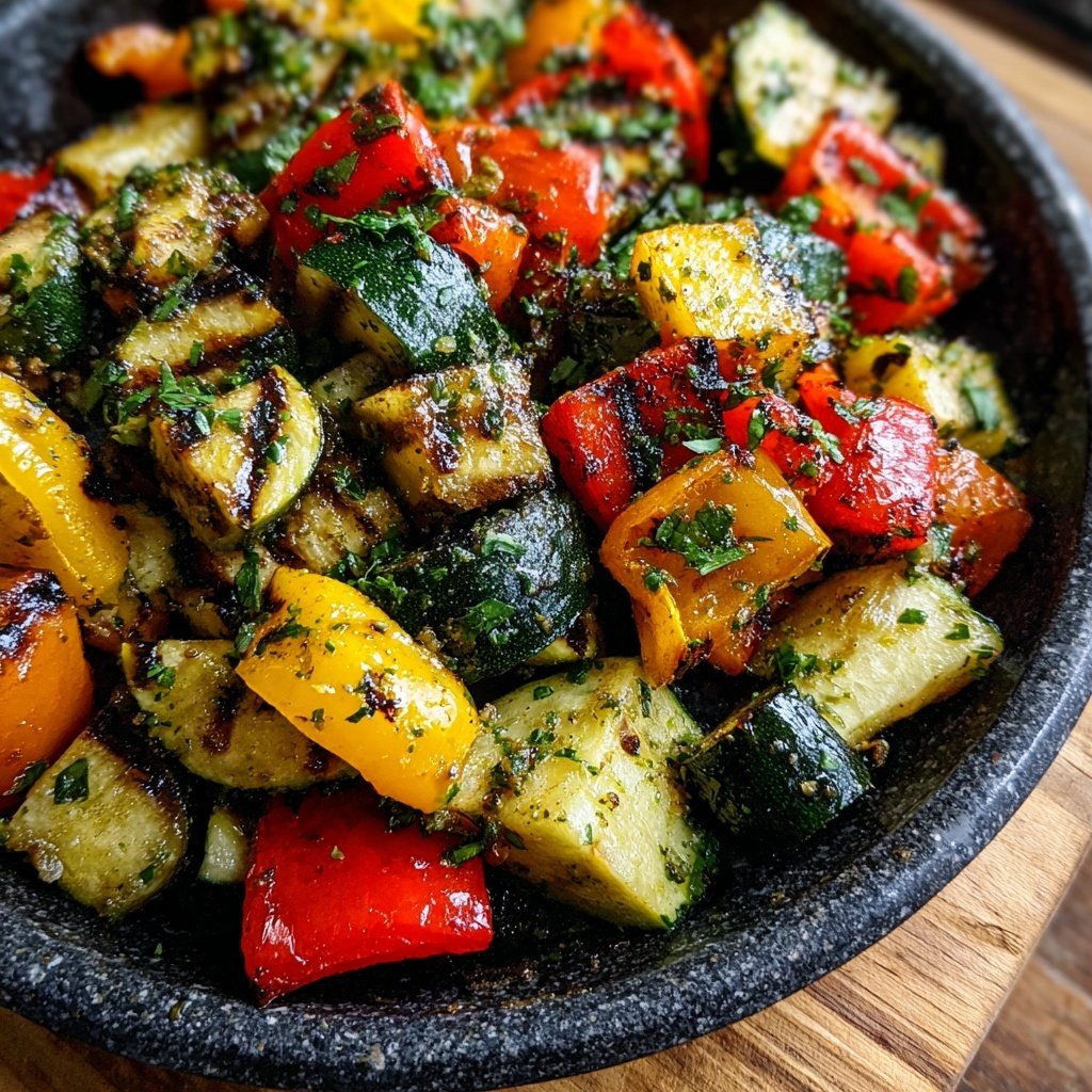 Healthy Lemon Herb Grilled Veggies