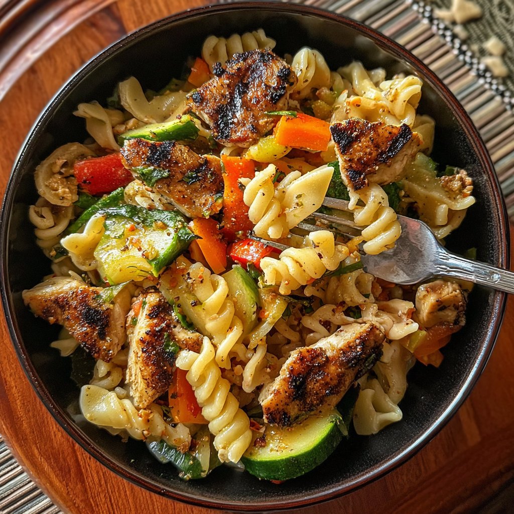 Pasta Primavera with Grilled Chicken