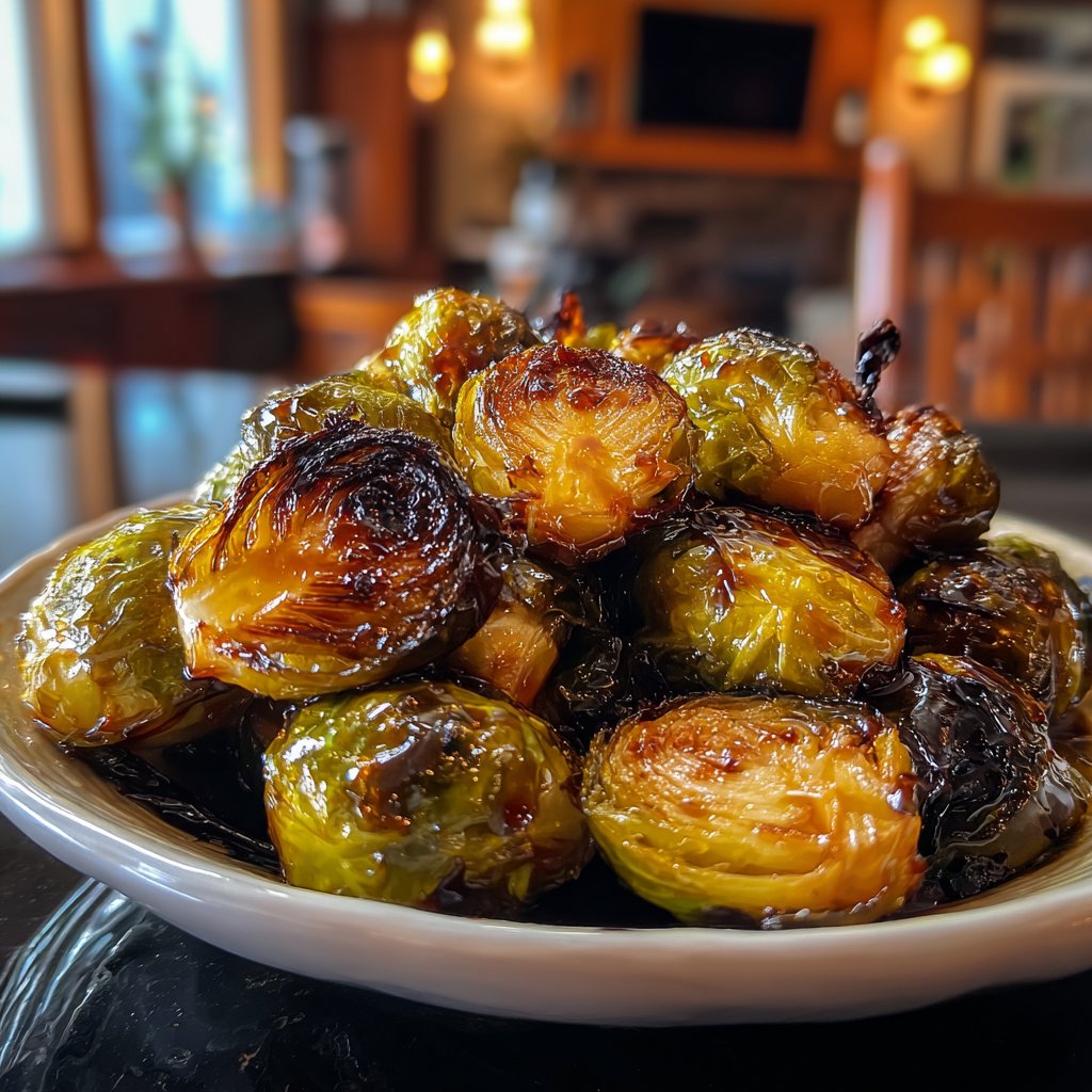 Honey Balsamic Roasted Brussels Sprouts