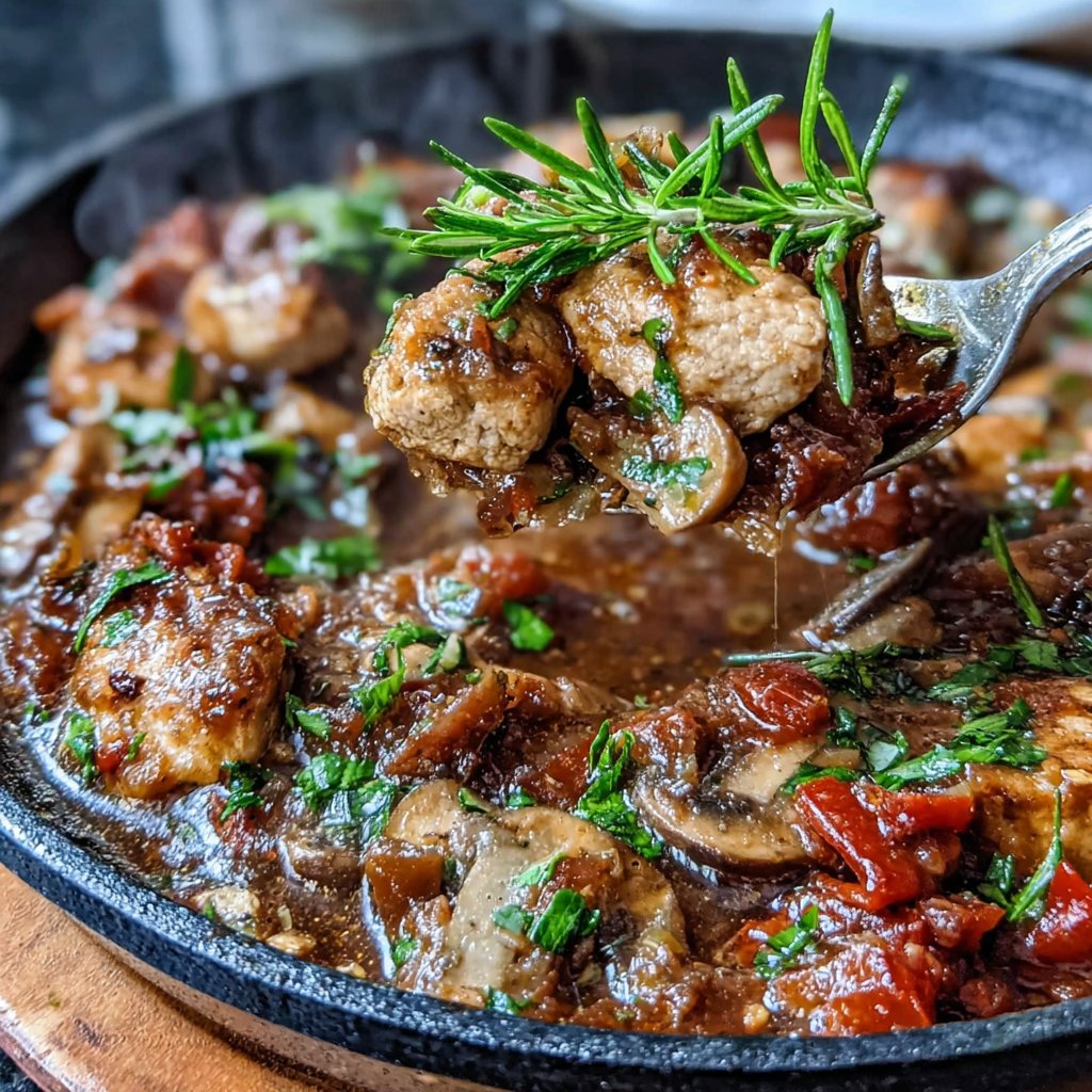 Savory Turkey Mushroom Skillet