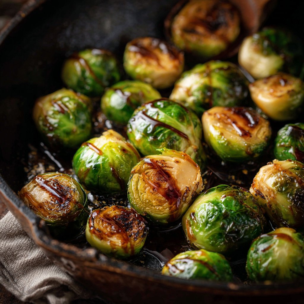 Simple Honey Balsamic Brussels Sprouts